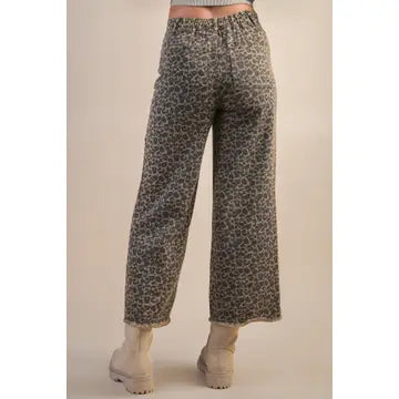 Leopard Print Marine Straight Pants
