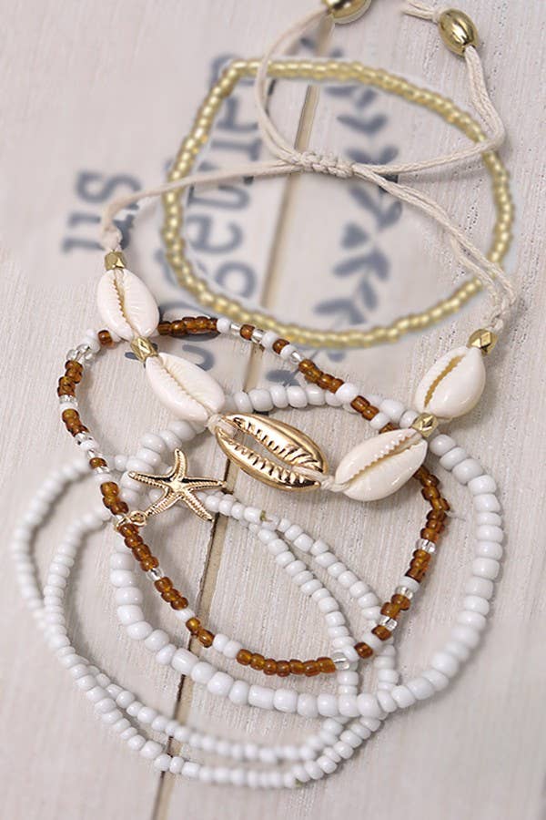Multi-Layer Shell Star Fish Bracelet