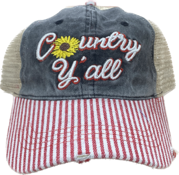 Country Y'all Embroidered Hat