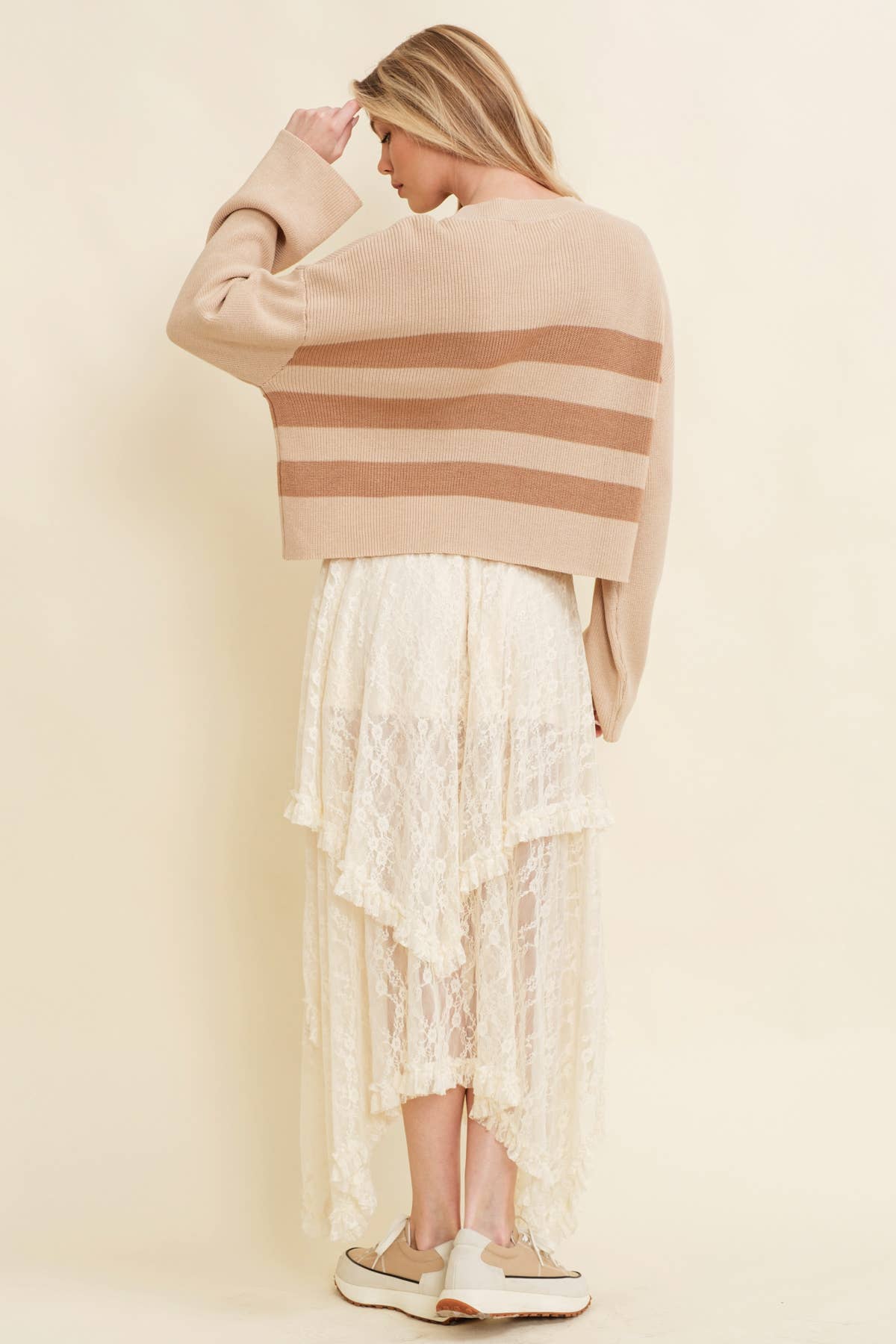 Stripe Ribbed Sweater Top