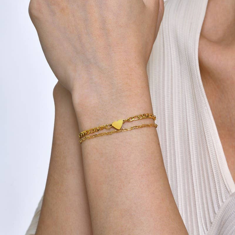 Double Heart Bracelet