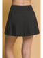 Black Active Pleated Skort with Pockets