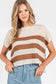 Striped Short Sleeve Sweater