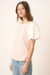 Striped Balloon Sleeve Top