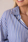 The Kathryn Button-Up, Striped Blue