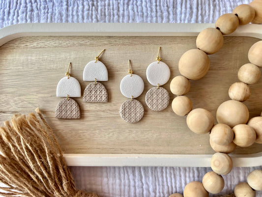 Wicker Clay Earrings