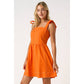Stitch Tie Shoulder Mini Dress
