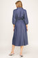 CHLOE CHAMBRAY BUTTON-DOWN MIDI DRESS