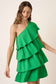 One Shoulder Tier Detail Dress