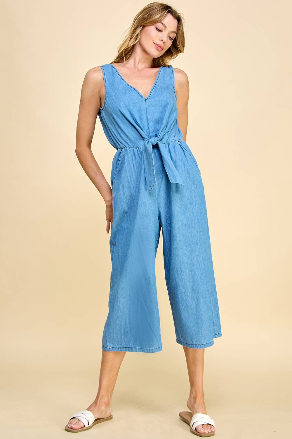Gaucho Denim Jumpsuit
