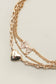 Multi-Layer Heart Bow Pearl Charm Bracelet