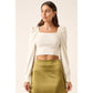 Square Neck Puff Sleeve Crop Top