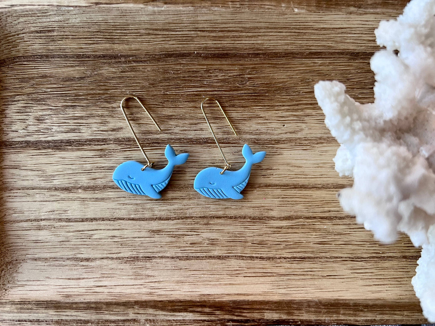 Whale Clay Earrings