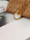 Double-Sided Black & White Heart Necklace