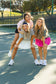 Hot Pink Pleated Skort With Pocket