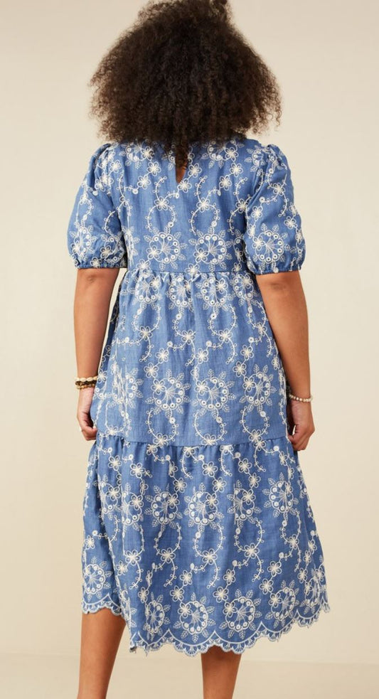 Sunlit Garde Scallop Hem Dress