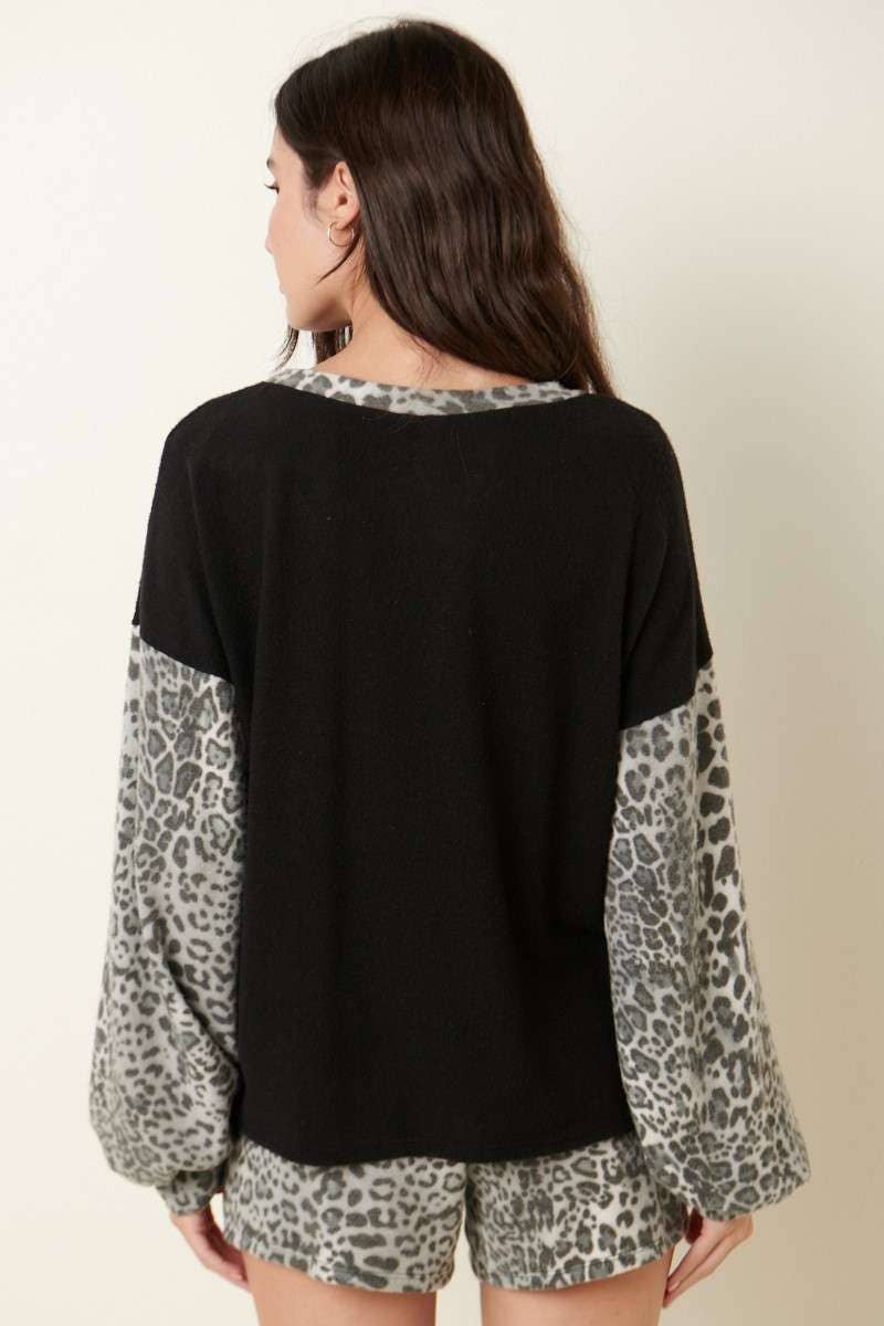 MIX MEDIA LEOPARD PRINT LOUNGE SETS