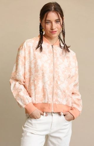 Peach Floral Jacket
