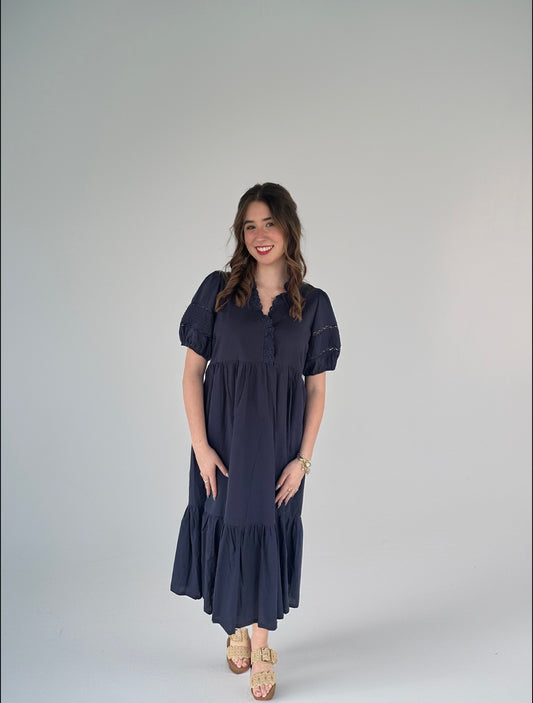 Navy Midi Dress