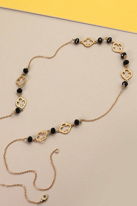 Clover Bead Long Necklace