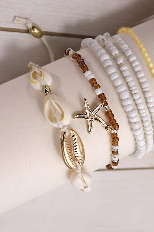 Multi-Layer Shell Star Fish Bracelet