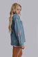 Giddy Up Embroidery Denim Button Up