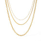 18K STAINLESS STEEL TARNISH FREE LAYERED NECKLACE