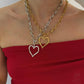 18K STAINLESS STEEL TARNISH FREE HEART NECKLACE