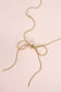 Snack Chain Bow Pendant Necklace