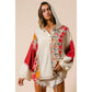 Knit and Print Mixed Hoodie
