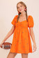 Game Day Puff Sleeve Babydoll Football Dress