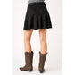Suede High Wasted Mini Skort