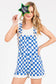 GAME DAY CHECKERED ROMPER BIB OVERALLS