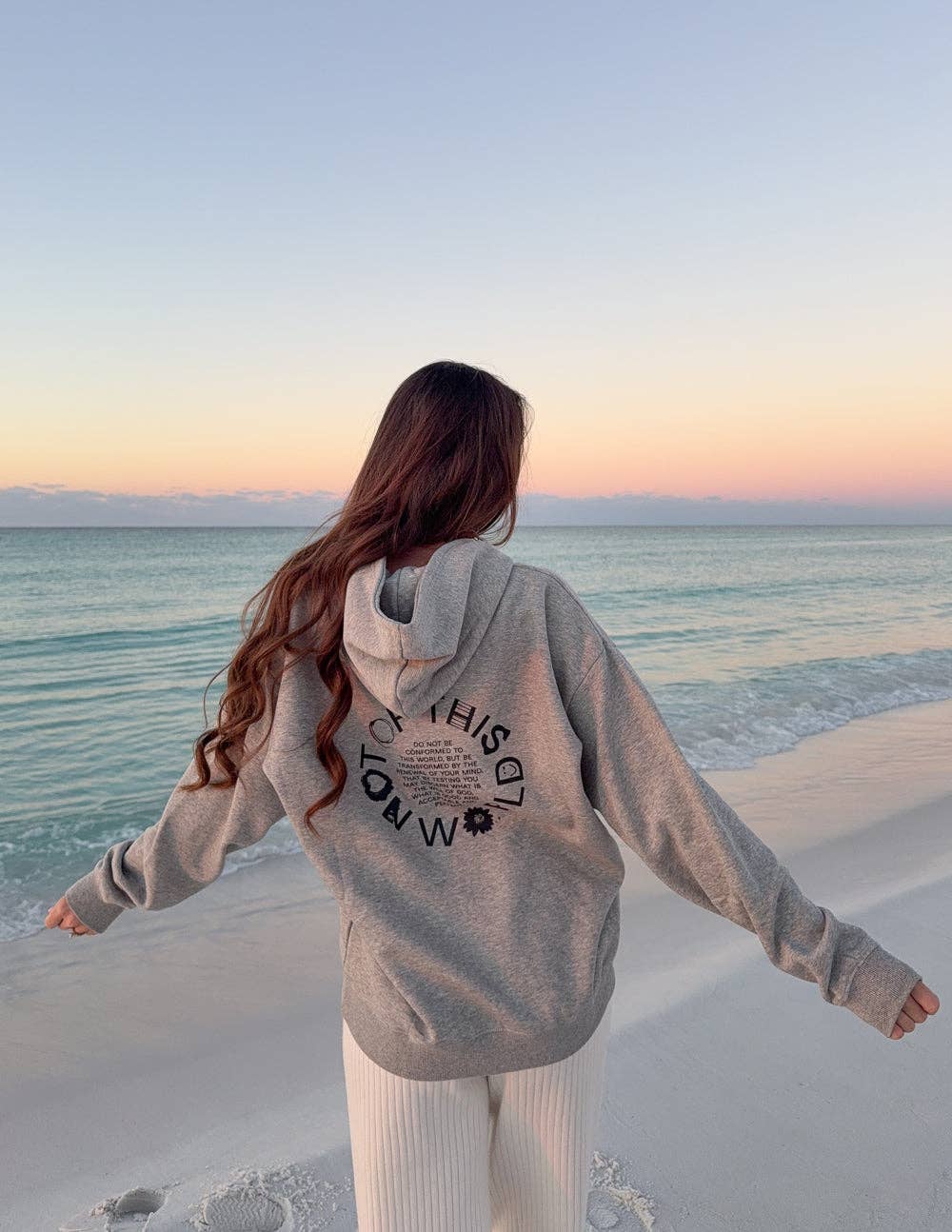 Not of This World Beige Hoodie
