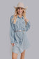 Studded Pearl Snap Shirt Dress