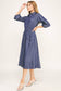CHLOE CHAMBRAY BUTTON-DOWN MIDI DRESS