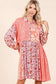 Brushstroke Bloom Mini Shirt Dress