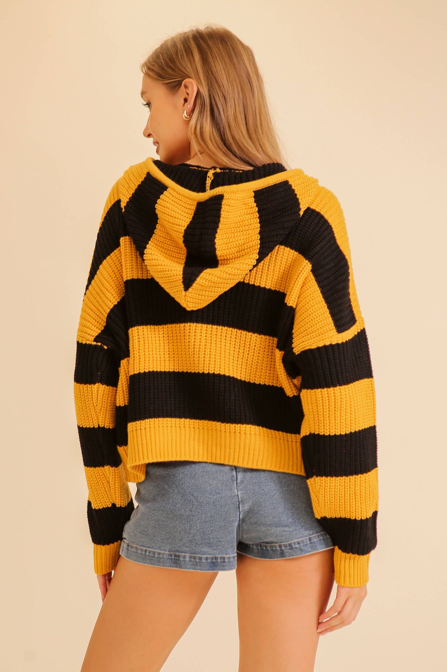Zip Up Cable Knit Hoodie