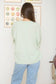 Split Neck Long Sleeve Ribbed Tee