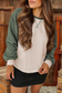Waffle Color Block Raglan Sleeve Top