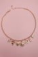 Bow Love Flower Heart Necklace