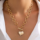 NOTABLE HAMMERED HEART FRONT TOGGLE NECKLACE | 40NK9476