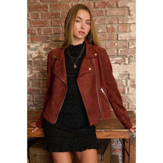 Ruffle Lace Mock Neck Long Sleeve Mini Dress