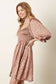 Petal Satin Smocked Mini Dress