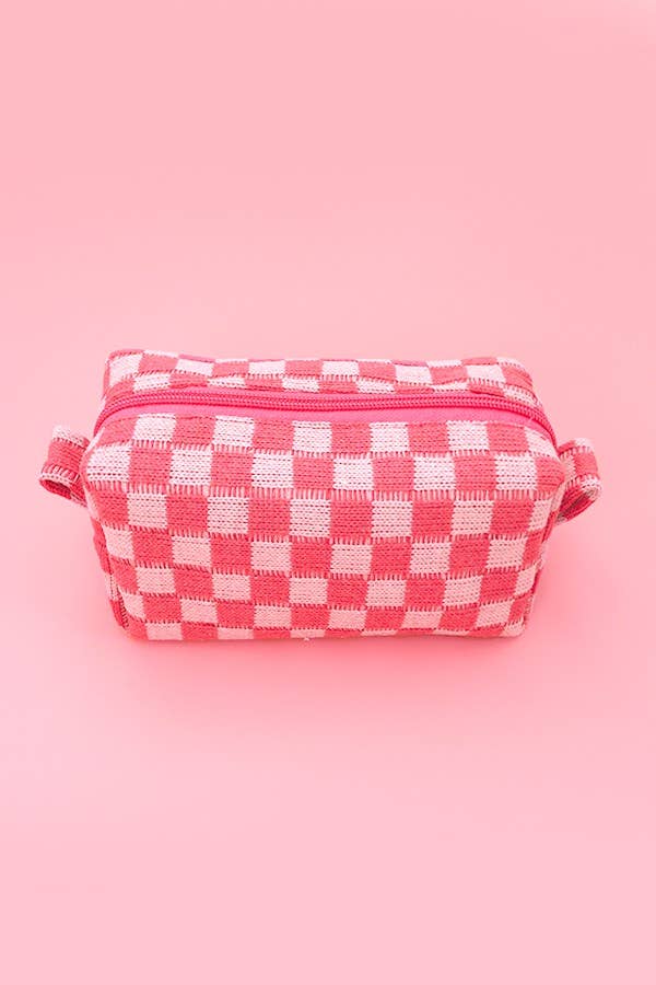 Checker Cosmetic Pouch
