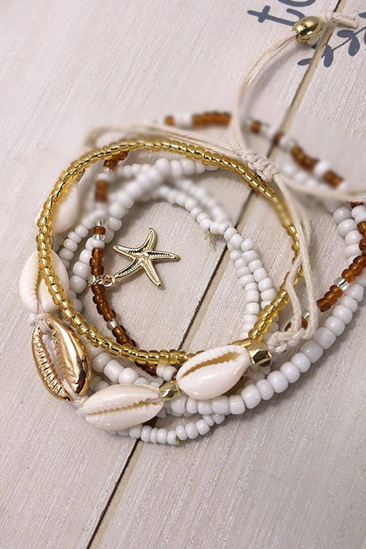 Multi-Layer Shell Star Fish Bracelet