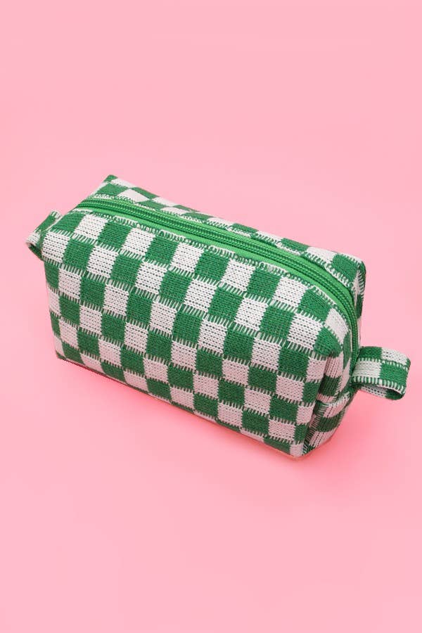 Checker Cosmetic Pouch