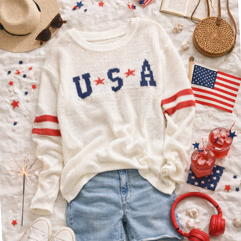 American Pride Graphic Sweater