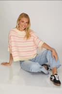 Effortless Stripes Drop Sleeve Sweater