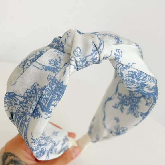 FLORAL TOILE PATTERN VINTAGE HAIR BAND BANGS
